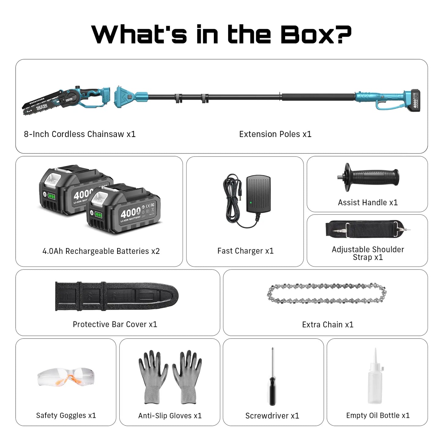 2-in-1 Cordless High Pole Saw and Mini Chainsaw