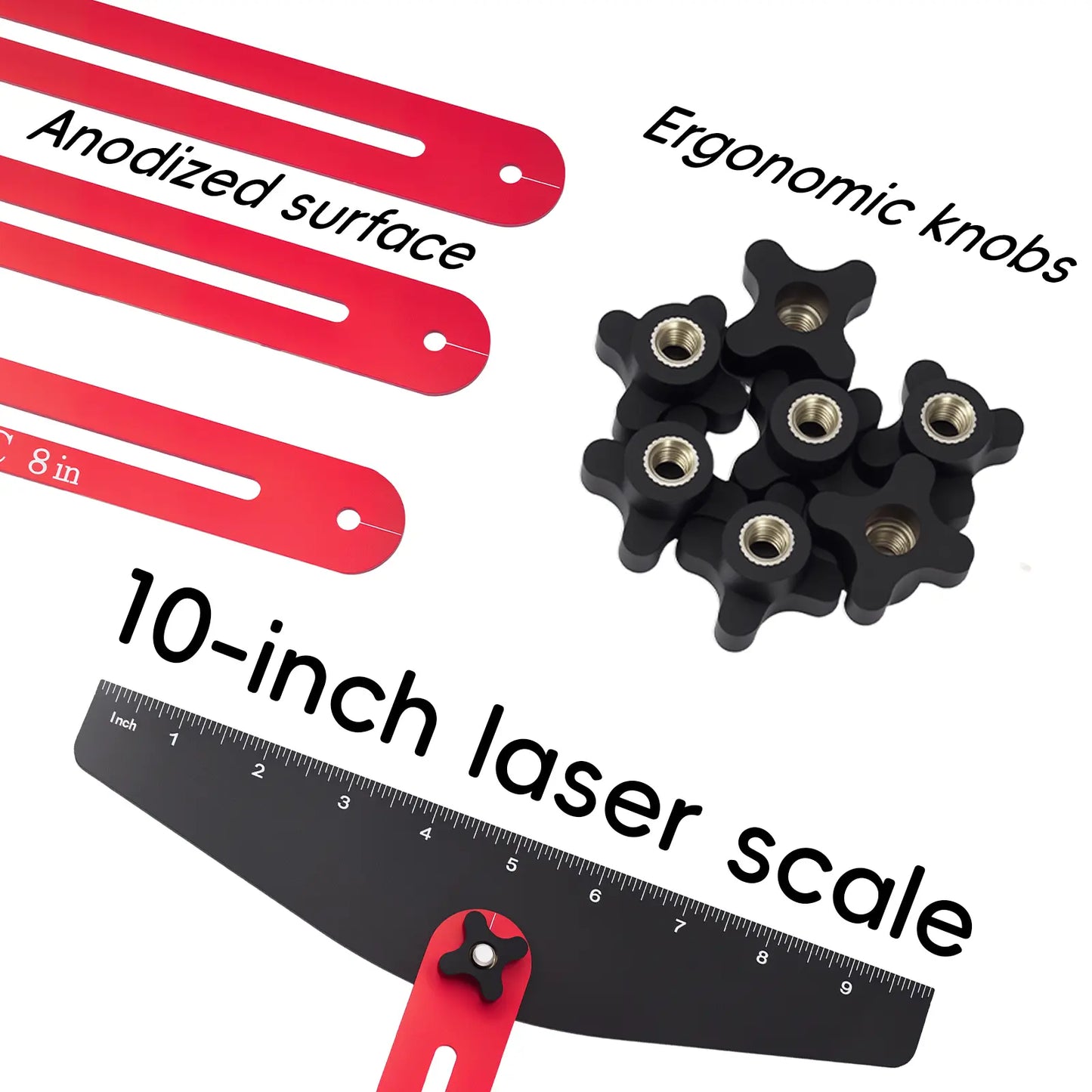 Aluminum alloy stair tread template tool