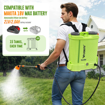 Battery-powered backpack sprayer