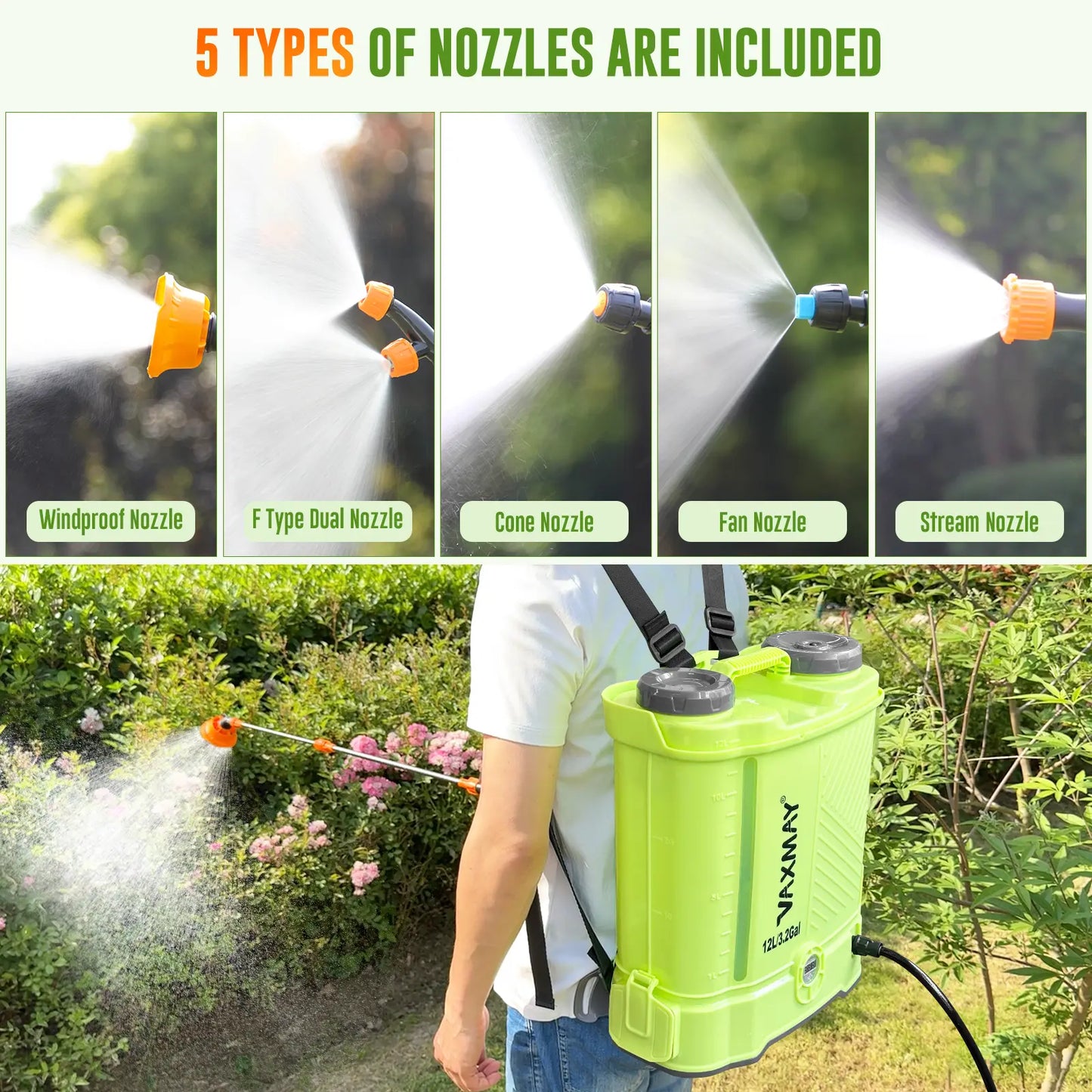 Battery-powered backpack sprayer