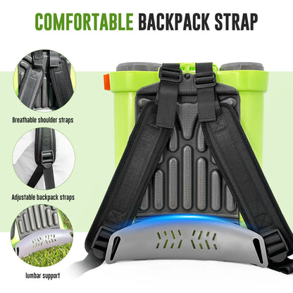 Battery-powered backpack sprayer
