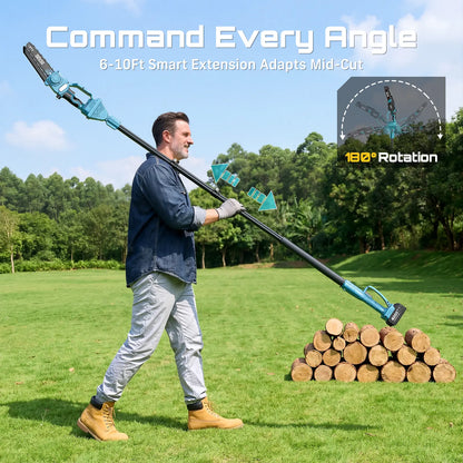 2-in-1 Cordless High Pole Saw and Mini Chainsaw