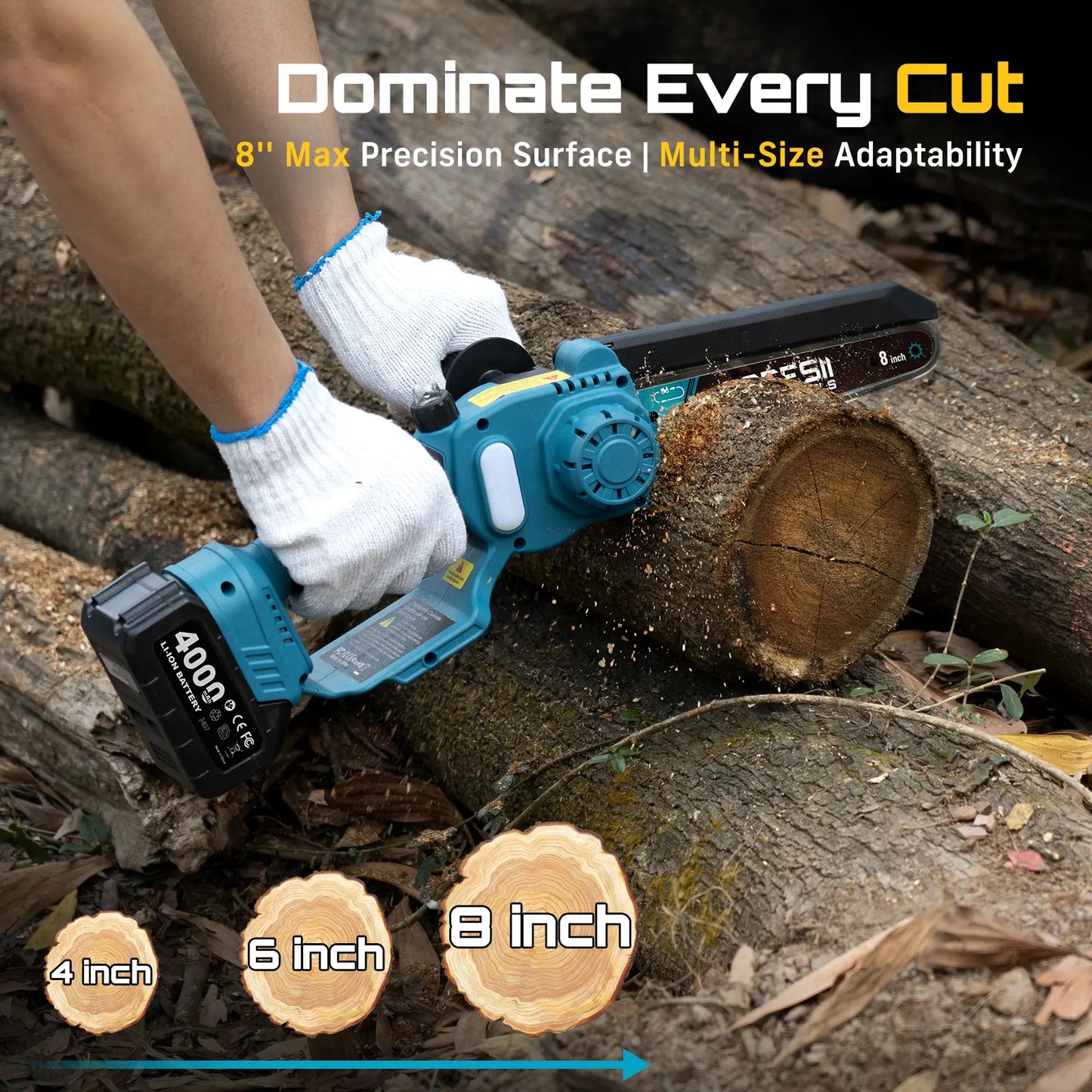 2-in-1 Cordless High Pole Saw and Mini Chainsaw