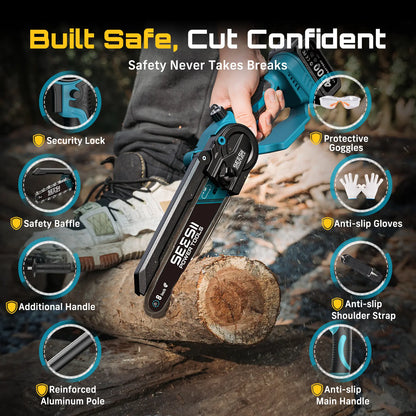 2-in-1 Cordless High Pole Saw and Mini Chainsaw
