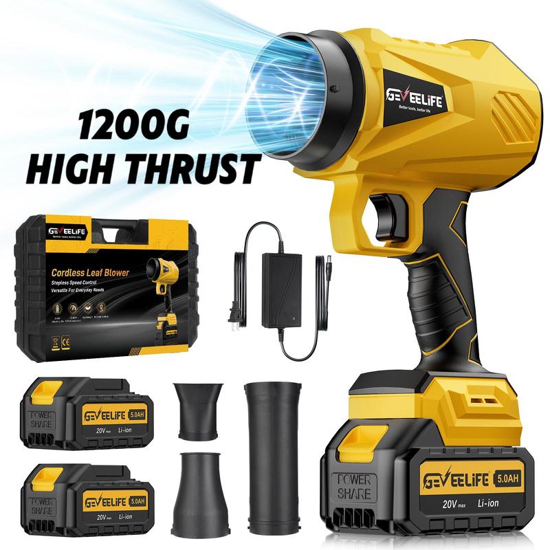 Turbo Jet Blower 200W – Cordless Handheld Leaf & Garden Blower for Yard, Car & Home